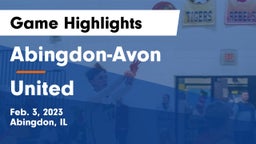 Abingdon-Avon  vs United  Game Highlights - Feb. 3, 2023