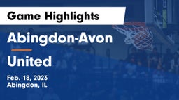 Abingdon-Avon  vs United  Game Highlights - Feb. 18, 2023