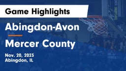Abingdon-Avon  vs Mercer County  Game Highlights - Nov. 20, 2023