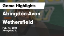 Abingdon-Avon  vs Wethersfield  Game Highlights - Feb. 13, 2021