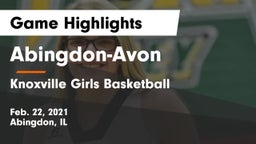 Abingdon-Avon  vs Knoxville Girls Basketball Game Highlights - Feb. 22, 2021
