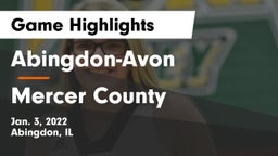 Abingdon-Avon  vs Mercer County Game Highlights - Jan. 3, 2022