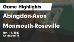 Abingdon-Avon  vs Monmouth-Roseville  Game Highlights - Jan. 11, 2022