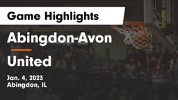 Abingdon-Avon  vs United  Game Highlights - Jan. 4, 2023