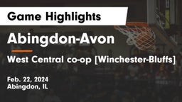 Abingdon-Avon  vs West Central co-op [Winchester-Bluffs]  Game Highlights - Feb. 22, 2024