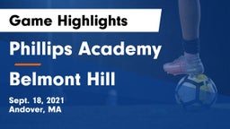 Phillips Academy vs Belmont Hill  Game Highlights - Sept. 18, 2021