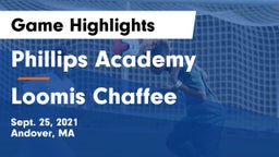 Phillips Academy vs Loomis Chaffee Game Highlights - Sept. 25, 2021