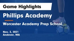 Phillips Academy vs Worcester Academy Prep School Game Highlights - Nov. 3, 2021