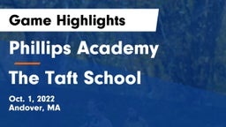 Phillips Academy vs The Taft School Game Highlights - Oct. 1, 2022