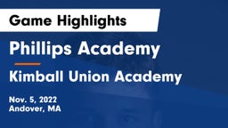 Phillips Academy vs Kimball Union Academy Game Highlights - Nov. 5, 2022
