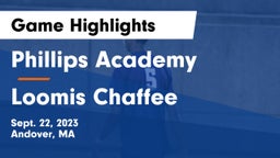 Phillips Academy vs Loomis Chaffee Game Highlights - Sept. 22, 2023