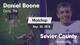 Matchup: Daniel Boone High vs. Sevier County  2016