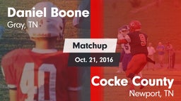 Matchup: Daniel Boone High vs. Cocke County  2016