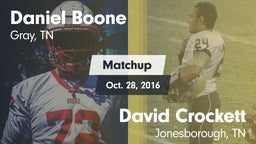 Matchup: Daniel Boone High vs. David Crockett  2016