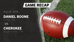 Recap: Daniel Boone  vs. Cherokee  2016