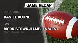 Recap: Daniel Boone  vs. Morristown-Hamblen West  2016