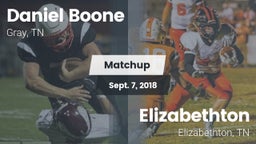 Matchup: Daniel Boone High vs. Elizabethton  2018