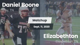 Matchup: Daniel Boone High vs. Elizabethton  2020