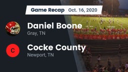 Recap: Daniel Boone  vs. Cocke County  2020