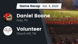 Recap: Daniel Boone  vs. Volunteer  2020