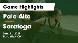 Palo Alto  vs Saratoga Game Highlights - Jan. 21, 2022