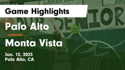 Palo Alto  vs Monta Vista  Game Highlights - Jan. 12, 2023