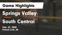 Springs Valley  vs South Central  Game Highlights - Feb. 22, 2020