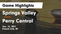 Springs Valley  vs Perry Central  Game Highlights - Jan. 13, 2021