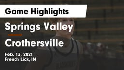 Springs Valley  vs Crothersville  Game Highlights - Feb. 13, 2021