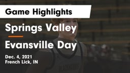 Springs Valley  vs Evansville Day Game Highlights - Dec. 4, 2021