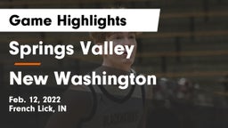 Springs Valley  vs New Washington  Game Highlights - Feb. 12, 2022