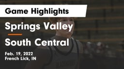 Springs Valley  vs South Central  Game Highlights - Feb. 19, 2022