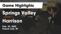 Springs Valley  vs Harrison  Game Highlights - Feb. 23, 2023