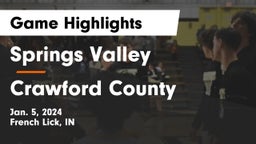 Springs Valley  vs Crawford County  Game Highlights - Jan. 5, 2024