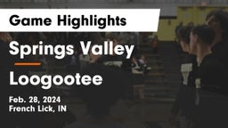 Springs Valley  vs Loogootee  Game Highlights - Feb. 28, 2024