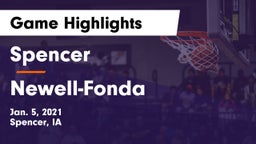 Spencer  vs Newell-Fonda  Game Highlights - Jan. 5, 2021