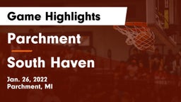 Parchment  vs South Haven  Game Highlights - Jan. 26, 2022