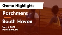 Parchment  vs South Haven  Game Highlights - Jan. 5, 2024