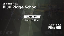 Matchup: Blue Ridge vs. Flint Hill  2016