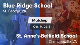 Matchup: Blue Ridge vs. St. Anne's-Belfield School 2016