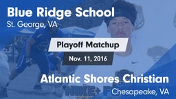 Matchup: Blue Ridge vs. Atlantic Shores Christian  2016