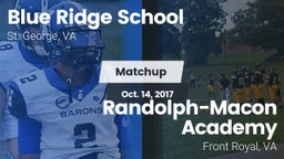 Matchup: Blue Ridge vs. Randolph-Macon Academy  2017
