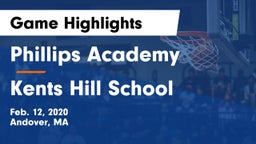 Phillips Academy vs Kents Hill School Game Highlights - Feb. 12, 2020