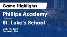 Phillips Academy vs St. Luke's School Game Highlights - Dec. 17, 2021