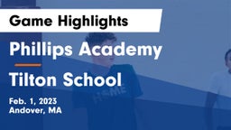 Phillips Academy vs Tilton School Game Highlights - Feb. 1, 2023