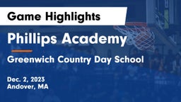 Phillips Academy vs Greenwich Country Day School Game Highlights - Dec. 2, 2023
