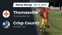 Recap: Thomasville  vs. Crisp County  2019