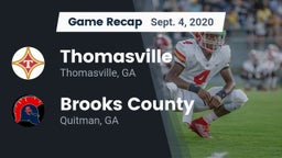 Recap: Thomasville  vs. Brooks County  2020