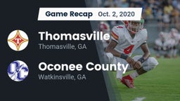 Recap: Thomasville  vs. Oconee County  2020