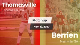 Matchup: Thomasville vs. Berrien  2020